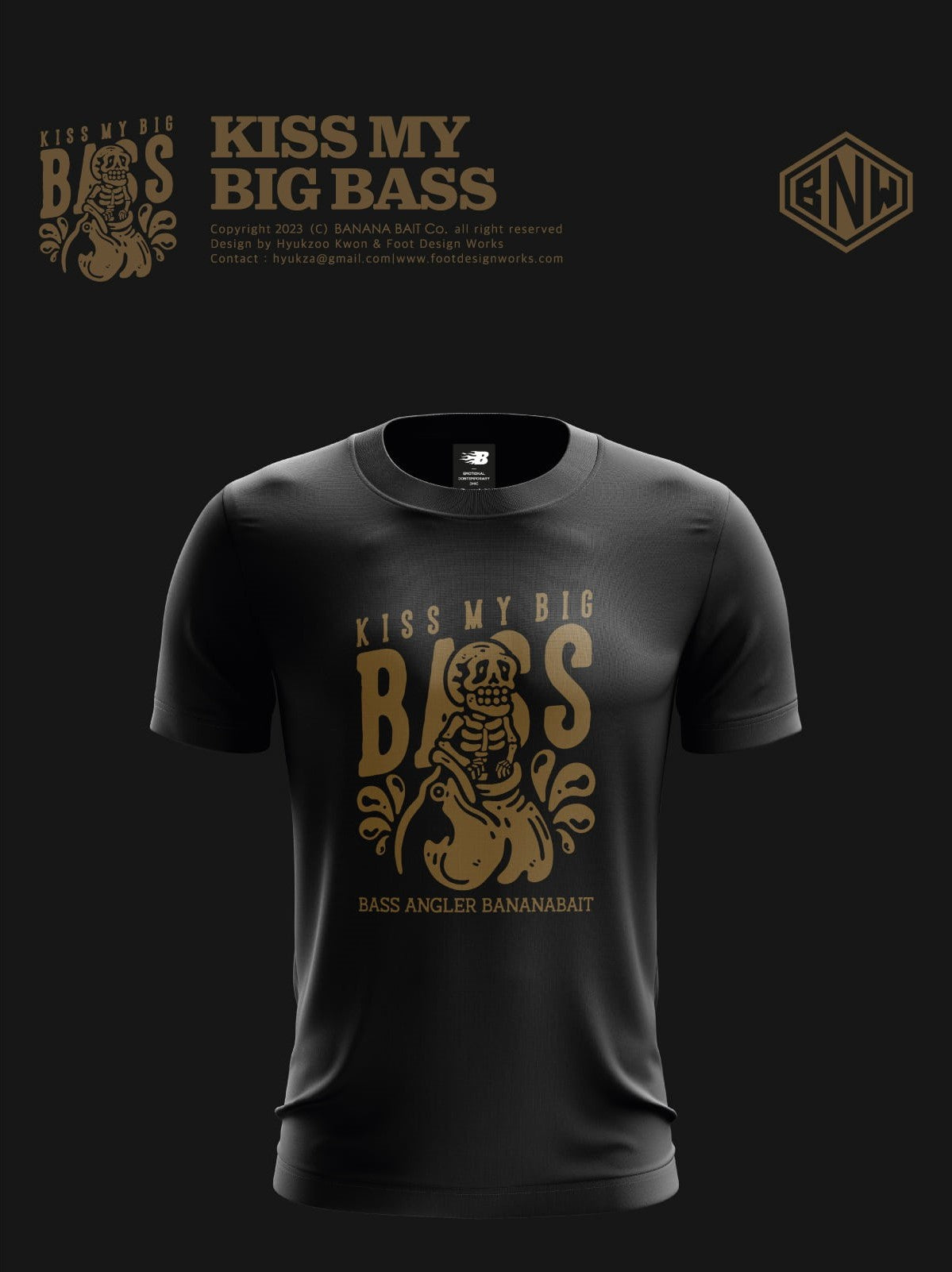 Kiss My Big Bass [Aerocool series] T-shirt - Black