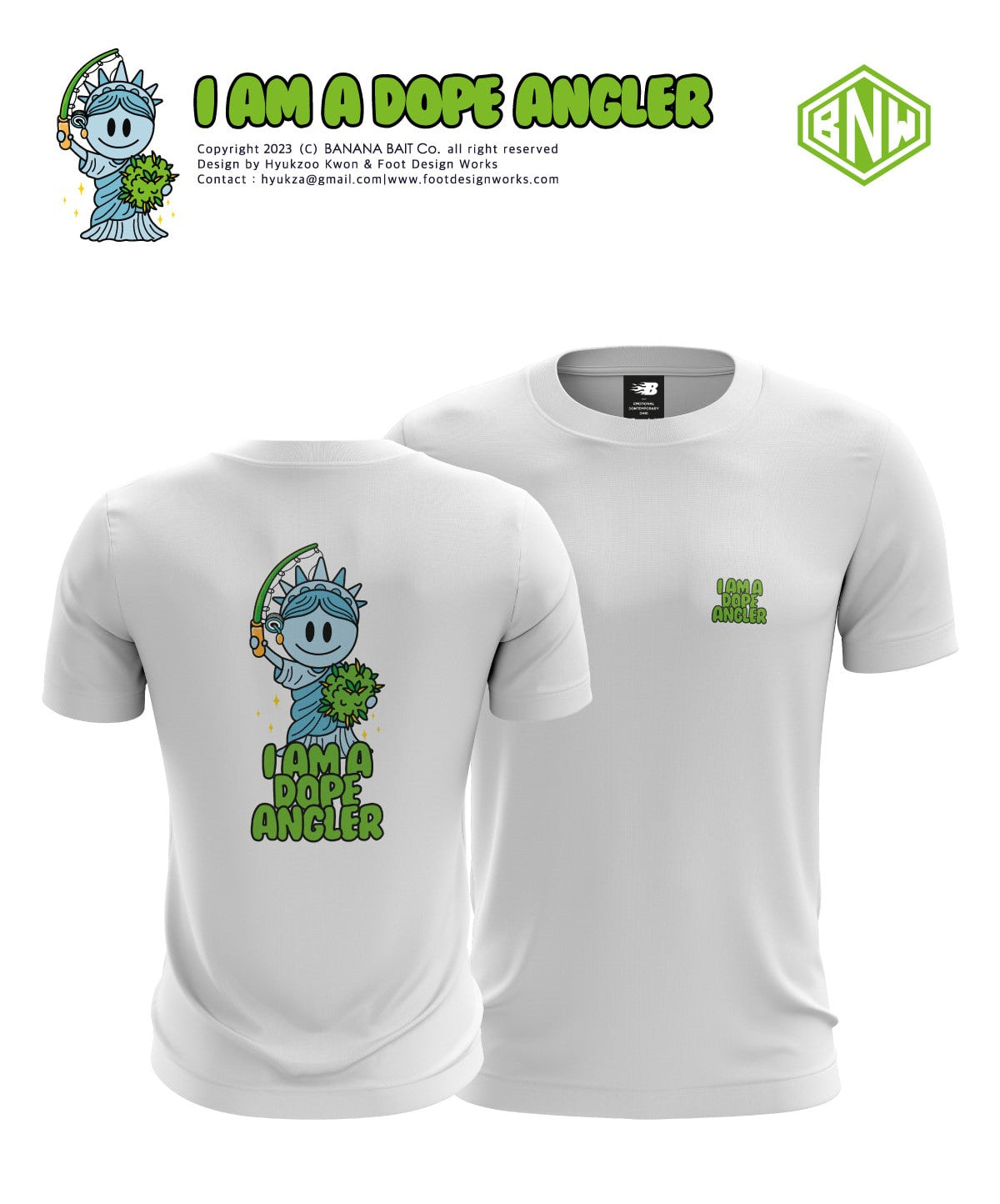 Im a Dope Angler [Aerocool series] T-shirt - White