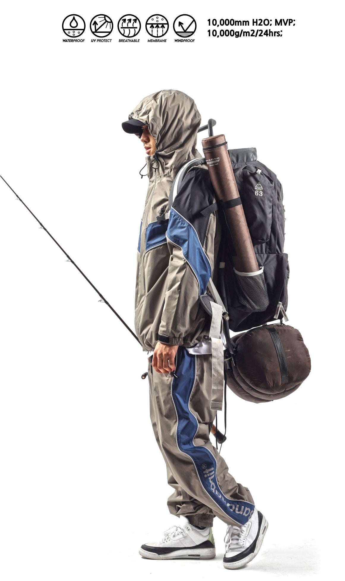 TRACK 2L [Bananabait] Rain suit pants - Grey